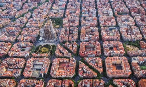 vue aérienne barcelone